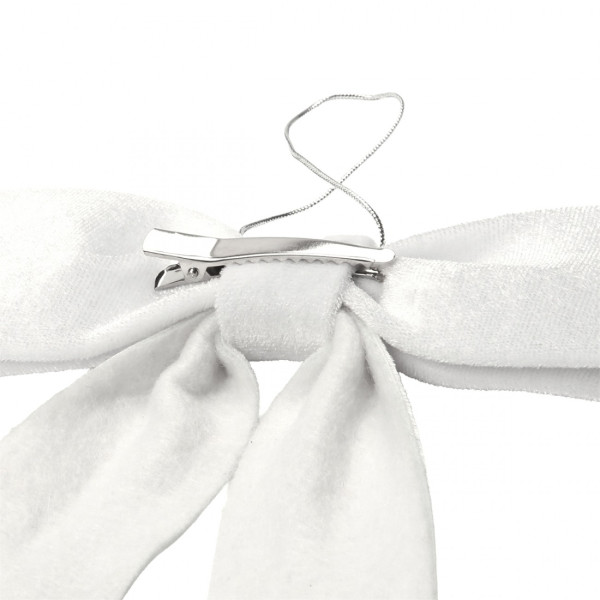 Фото - Декор New Year YES! Fun Бант 38x16 см белый (975096)