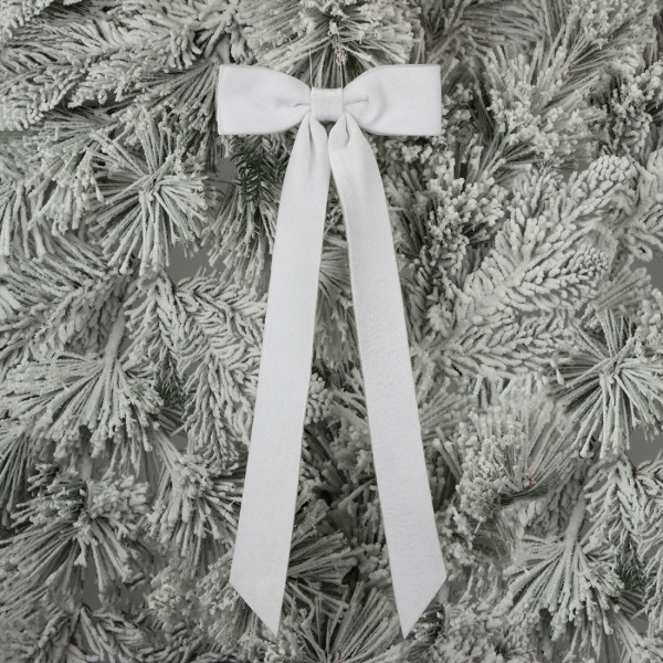 Фото - Декор New Year YES! Fun Бант 38x16 см белый (975096)