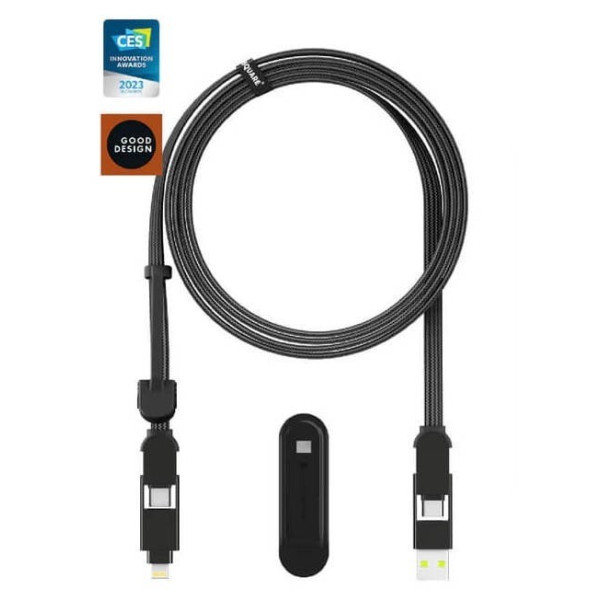 Фото - Кабель синхронизации данных Rolling Square 6in1, inCharge XL 3 м Black (XLL01R) Фото - Кабель синхронизации данных Rolling Square 6in1, inCharge XL 3 м Black (XLL01R)