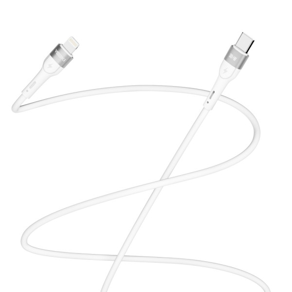 Фото - Кабель синхронизации данных YOKI EXTRA Type-C to Lightning 30W 1.2m White (YK-EX11)