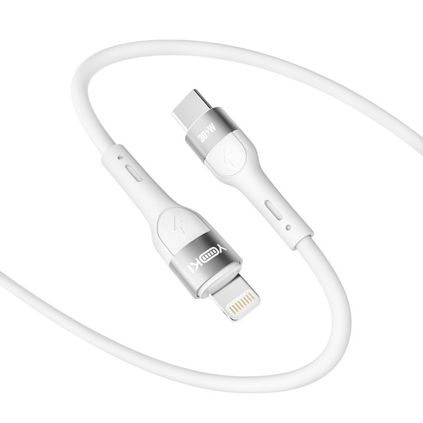 Фото - Кабель синхронизации данных YOKI EXTRA Type-C to Lightning 30W 1.2m White (YK-EX11)