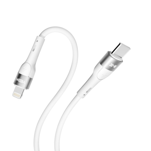 Фото - Кабель синхронизации данных YOKI EXTRA Type-C to Lightning 30W 1.2m White (YK-EX11)