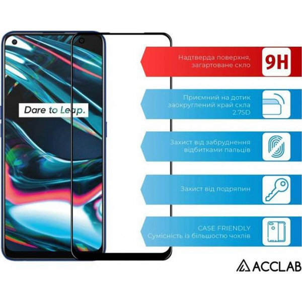 Фото - Защитное стекло для смартфона ACCLAB Full Glue for Realme 7 Pro Black (1283126508486)
