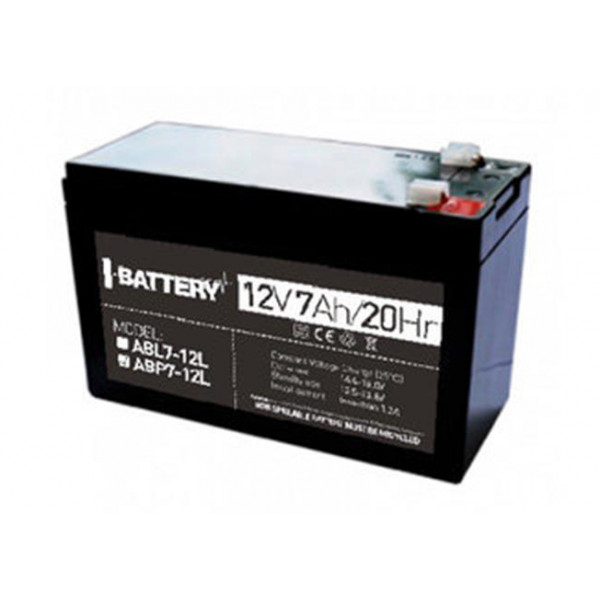 Фото - Аккумулятор для ИБП I-Battery 12V 7AH (ABP7-12L) AGM