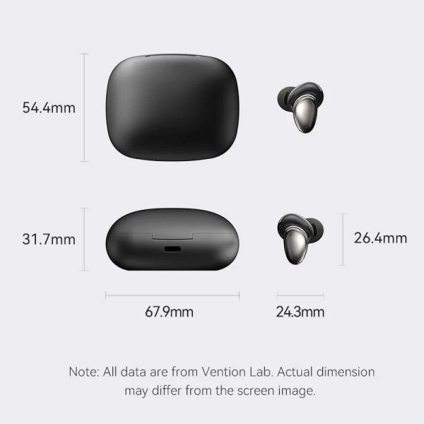 Фото - Наушники вкладыши беспроводные TWS Vention Tiny Earbuds T13 Black (NBNB0)