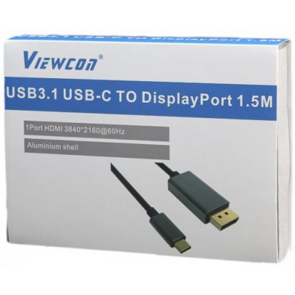 Фото - Кабель Viewcon USB-C на DisplayPort (TE392)