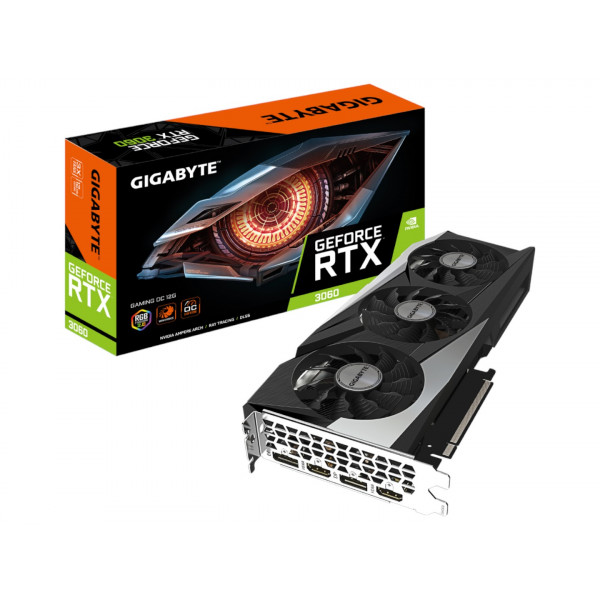 Фото - Видеокарта Gigabyte RTX 3060 12GB DDR6 (GV-N3060GAMING-12GD)