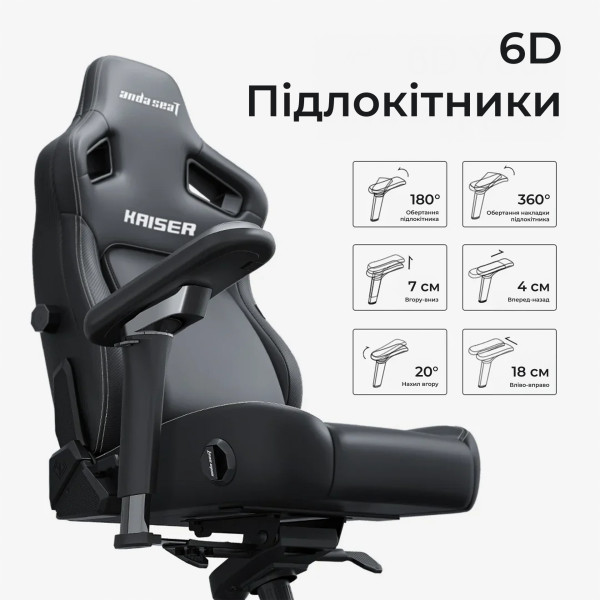 Фото - Кресло для геймеров Anda Seat Kaiser 4 V2 Size XL Gray Fabric (AD12YDDC-XLL-20-G-CF-03)