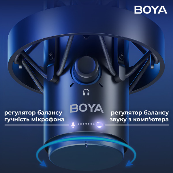 Фото - Микрофон для компьютера беспроводной Boya K5-02 RGB Black