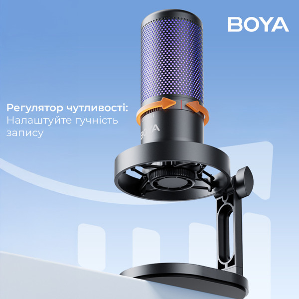 Фото - Микрофон для компьютера проводной Boya K3-02 RGB Black