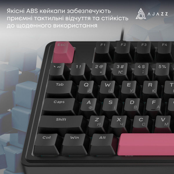 Фото - Клавиатура проводная игровая Ajazz AK980 Red switches Black Red (AK980-R-BR)