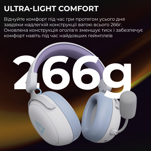 Фото - Гарнитура беспроводная игровая Ajazz AHM08 MAX 3-Mode White (AHM08-MAX-PWB)
