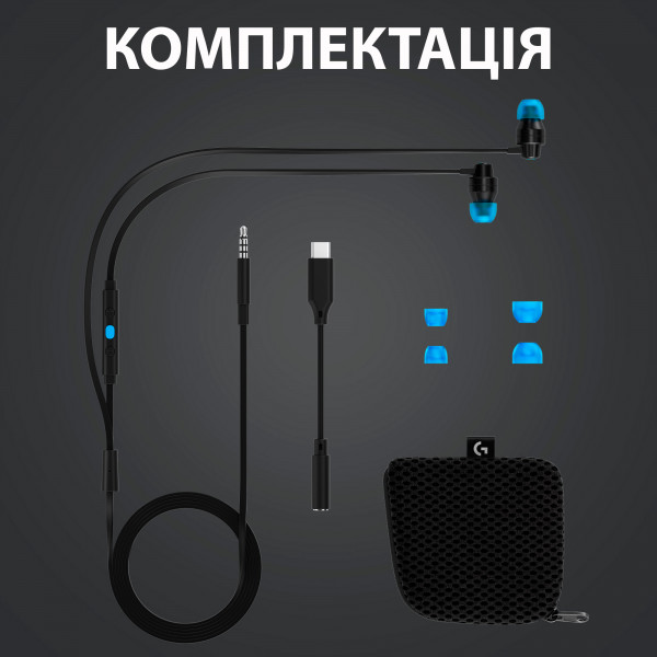 Фото - Наушники вкладыши проводные Logitech G333 Black (981-000924)