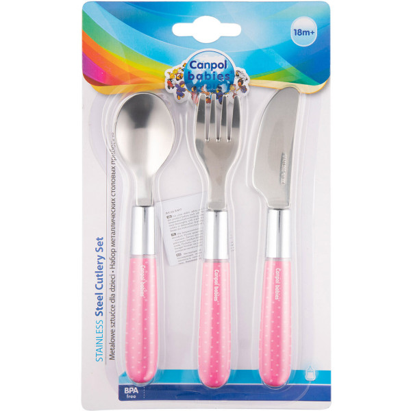 Фото - Набор детский 3 пр. Canpol babies розовый (9/477_pin)