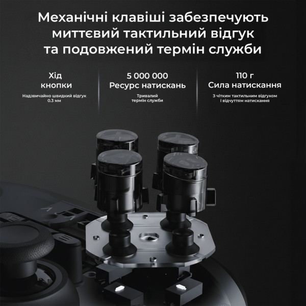 Фото - Геймпад Ajazz 2.4G/BT/USB (Switch/PC/iOS/Android) RGB Black (GP100S-B)