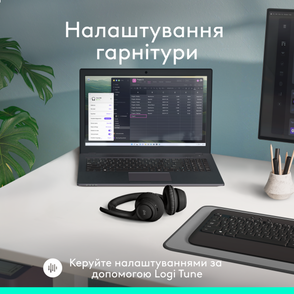 Фото - Гарнитура беспроводная Logitech Zone 300 Bluetooth Graphite (981-001407)