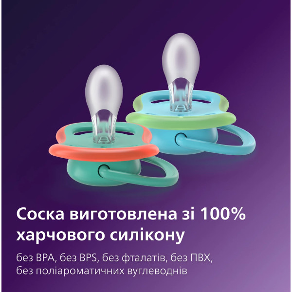 Фото - Ортодонтическая пустышка Philips Avent Ultra Air, 6-18 мес. (SCF087/11)