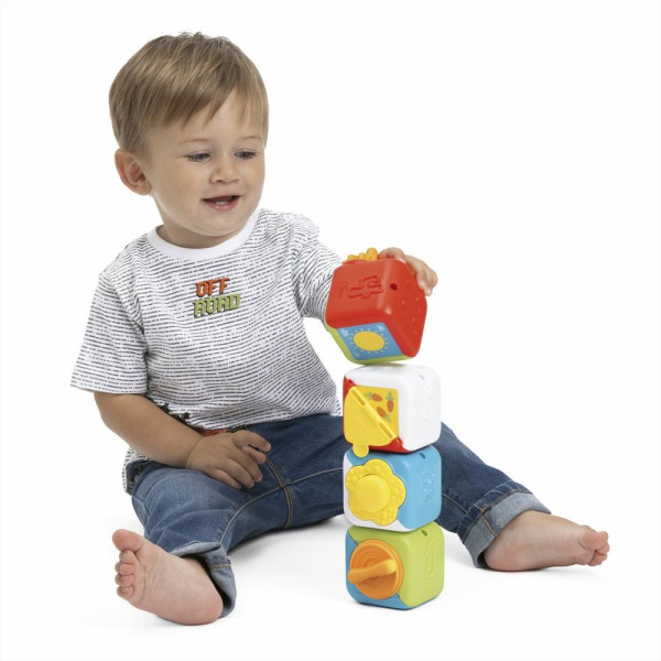 Фото - Кубики пластиковые Chicco Мультисенсорные кубики Монтессори (11857.00)