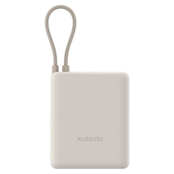 Фото - Батарея мобильная Xiaomi 10000mAh 33W Integrated Cable Beige (BHR9333GL)