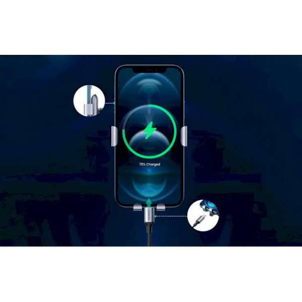 Фото - Автодержатель с беспроводной зарядкой UGREEN LP274 Black (30401)