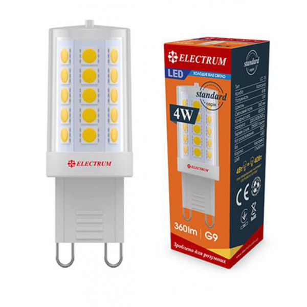 Фото - Лампочка светодиодная Electrum 4W G9 4000K A-LC-1896