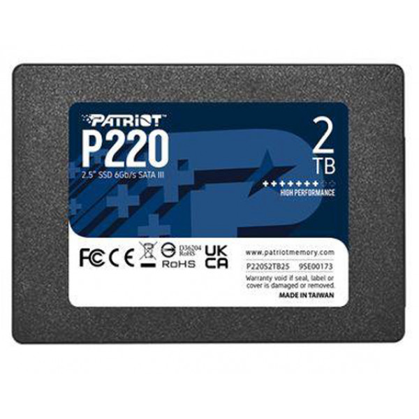 Фото - SSD-накопитель внутренний Patriot SATA 2.5" 2TB/P220 (P220S2TB25) Фото - SSD-накопитель внутренний Patriot SATA 2.5" 2TB/P220 (P220S2TB25)