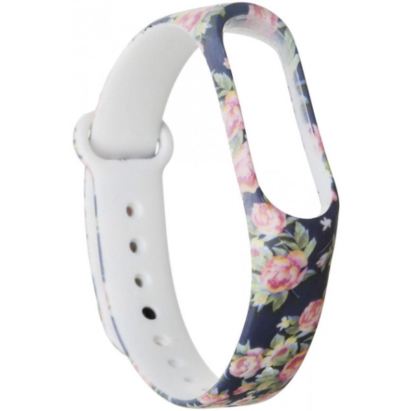 Фото - Ремешок для фитнес-браслета Armorstandart for Xiaomi Mi Band 4/3 Blue Flowers (ARM52066)