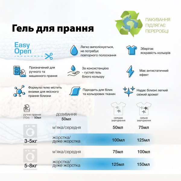 Фото - Гель для стирки Carma дой-пак 1,7 л Универсальный (4820204702229)