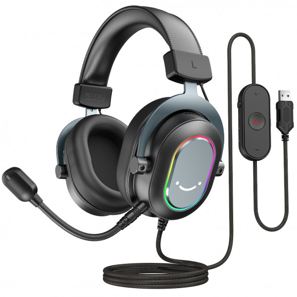 Фото - Гарнитура проводная игровая Fifine Black RGB (H6)