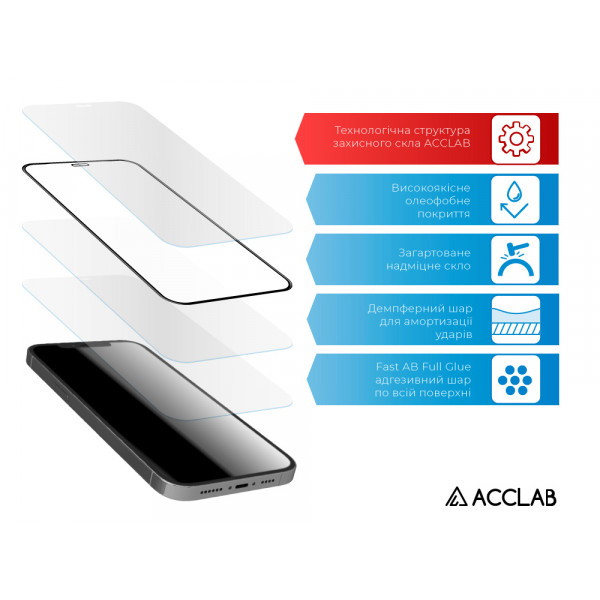 Фото - Защитное стекло для смартфона ACCLAB Full Glue for Xiaomi Poco M5S Black (1283126545122)