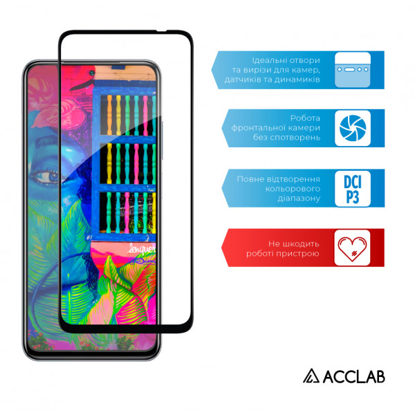 Фото - Защитное стекло для смартфона ACCLAB Full Glue for Xiaomi Poco M5S Black (1283126545122)