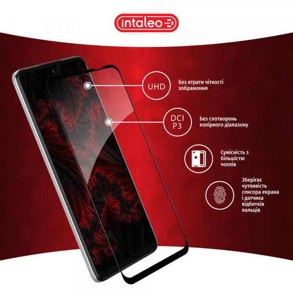 Фото - Защитное стекло для смартфона Intaleo Full Glue for MOTO G73 Black (1283126567315)