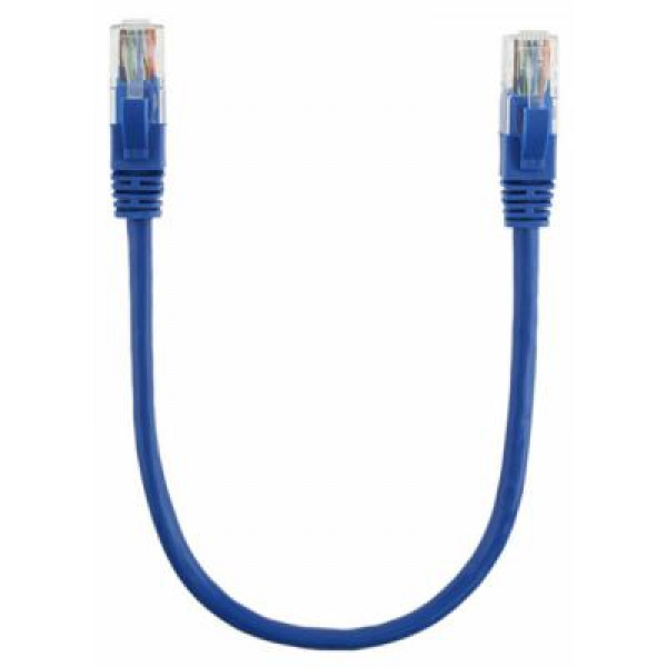 Фото - Кабель патч-корд Ritar Cat.5e UTP CCA Blue 0.3m (PCR-CCA/0.3Be)