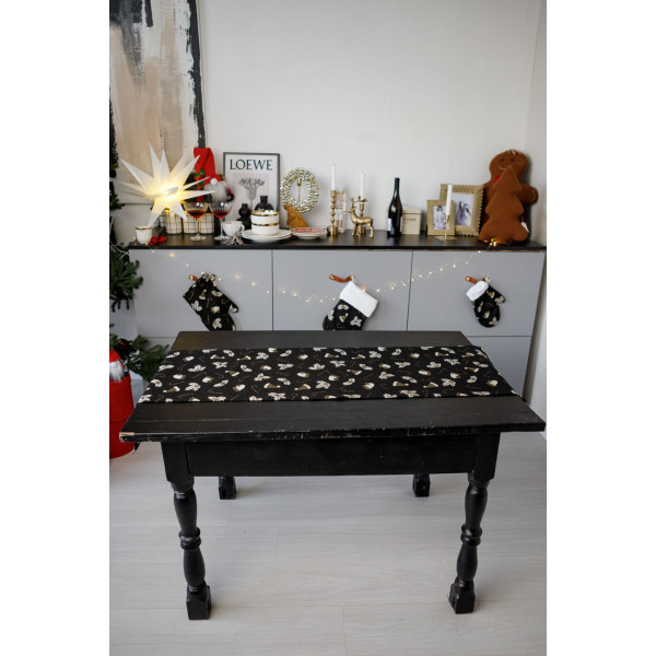 Фото - Прихватка-рукавица Прованс Шапочки на черном 32х18 см (036450)