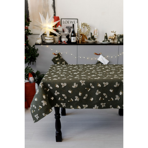 Фото - Прихватка-рукавица Прованс Шапочки на зеленом 32х18 см (036844)