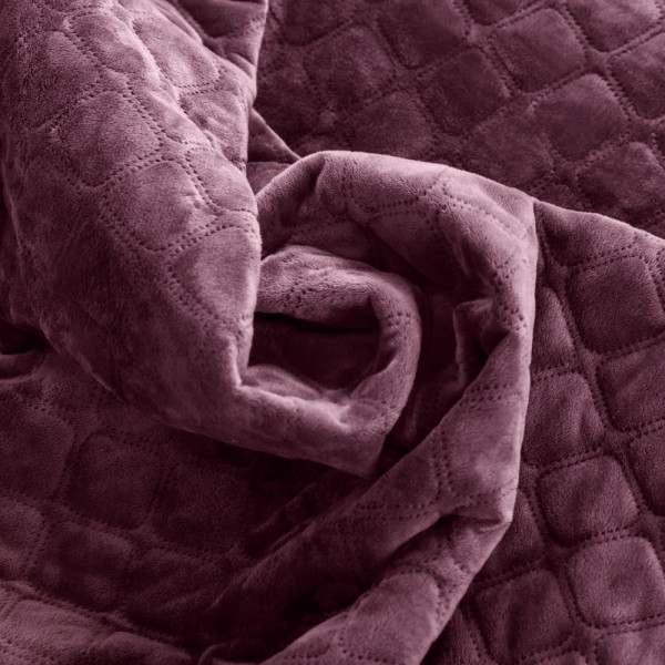Фото - Покрывало двуспальное ТЕП Velour 180х240 см Бордо/Ромб круглый (4-00516_22869)