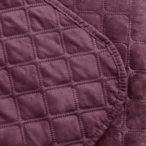 Фото - Покрывало двуспальное ТЕП Velour 180х240 см Бордо/Ромб круглый (4-00516_22869)