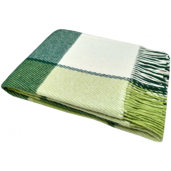 Фото - Плед евро Эльф Ноан бело-зеленый 200х220