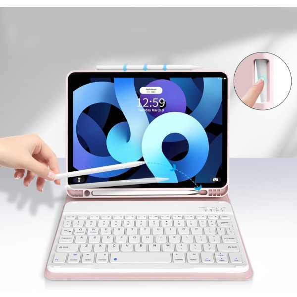 Фото - Чехол-клавиатура для планшета BeCover с беспроводной клавиатурой for Apple iPad Air 11'' (M2)/iPad Air 11'' (M3) Pink (711398)