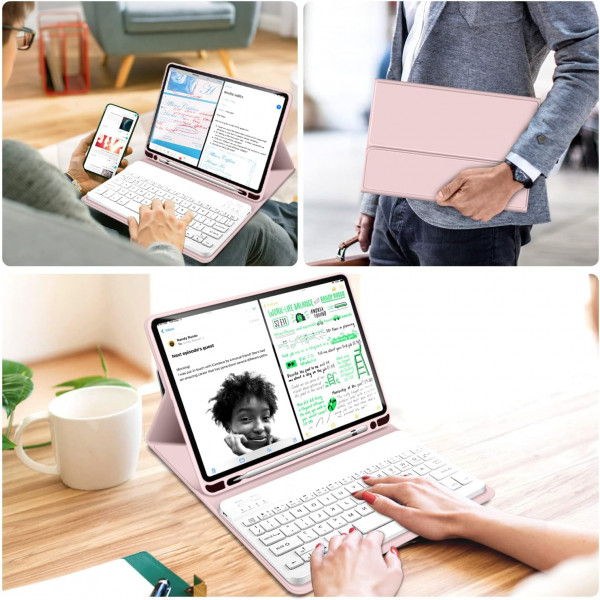 Фото - Чехол-клавиатура для планшета BeCover с беспроводной клавиатурой for Apple iPad Air 11'' (M2)/iPad Air 11'' (M3) Pink (711398)