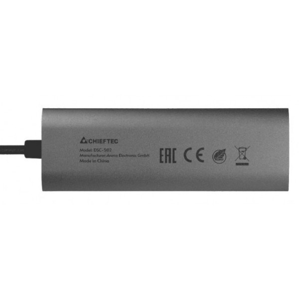 Фото - Док-станция Chieftec USB3.2 Type-C HDMI/USB 3.2x2/USB-C/PD 80W 5-in-1 (DSC-502)