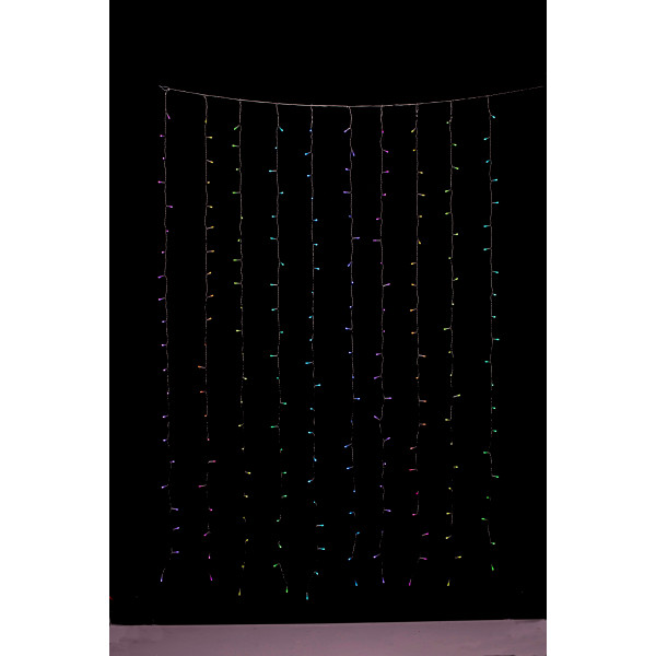 Фото - Гирлянда-штора Twinkly Smart LED Curtain,Wall RGBW 210, BT+WiFi, Gen II, IP44, прозрачный (TWW210SPP-TEU)