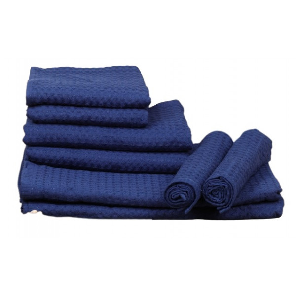 Фото - Полотенце банное Aisha вафельный синий 70х130