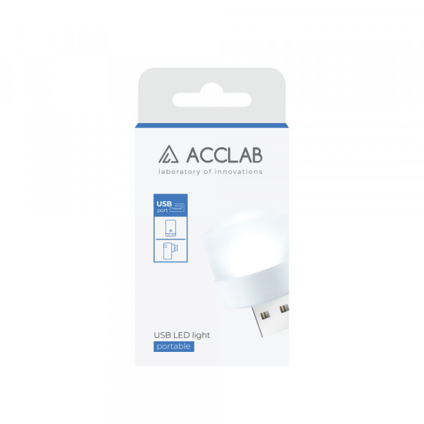 Фото - Уценка - Лампочка светодиодная ACCLAB AL-LED01, 1W, 5000K (белая)