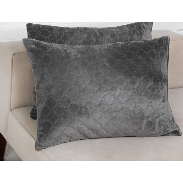 Фото - Подушка декоративная ТЕП Velure 50x70 см 272 Серый (3-00435_10059)