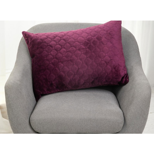 Фото - Подушка декоративная ТЕП Velure 50x70 см 409 Бордовый (3-00435_10062)