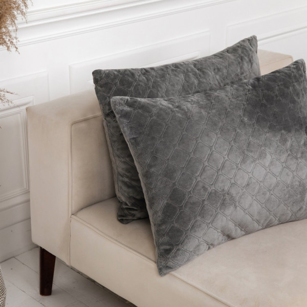 Фото - Подушка декоративная ТЕП Velure 50x70 см 272 Серый (3-00435_10059)