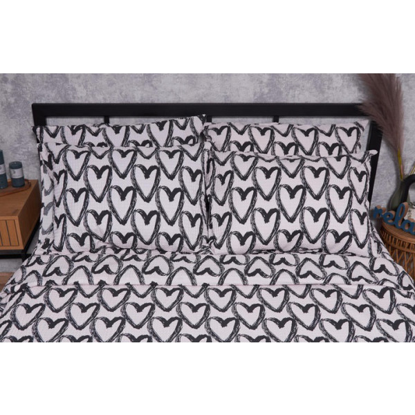 Фото - Комплект постельного белья Moon&Star Жатка Pink Love 175х210 (MS-820001922)