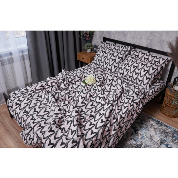 Фото - Комплект постельного белья Moon&Star Жатка Pink Love 175х210 (MS-820001922)