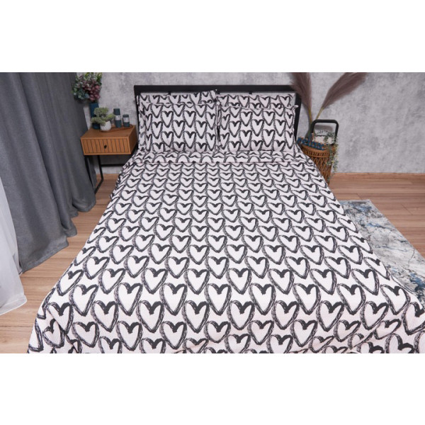 Фото - Комплект постельного белья Moon&Star Жатка Pink Love 175х210 (MS-820001922)